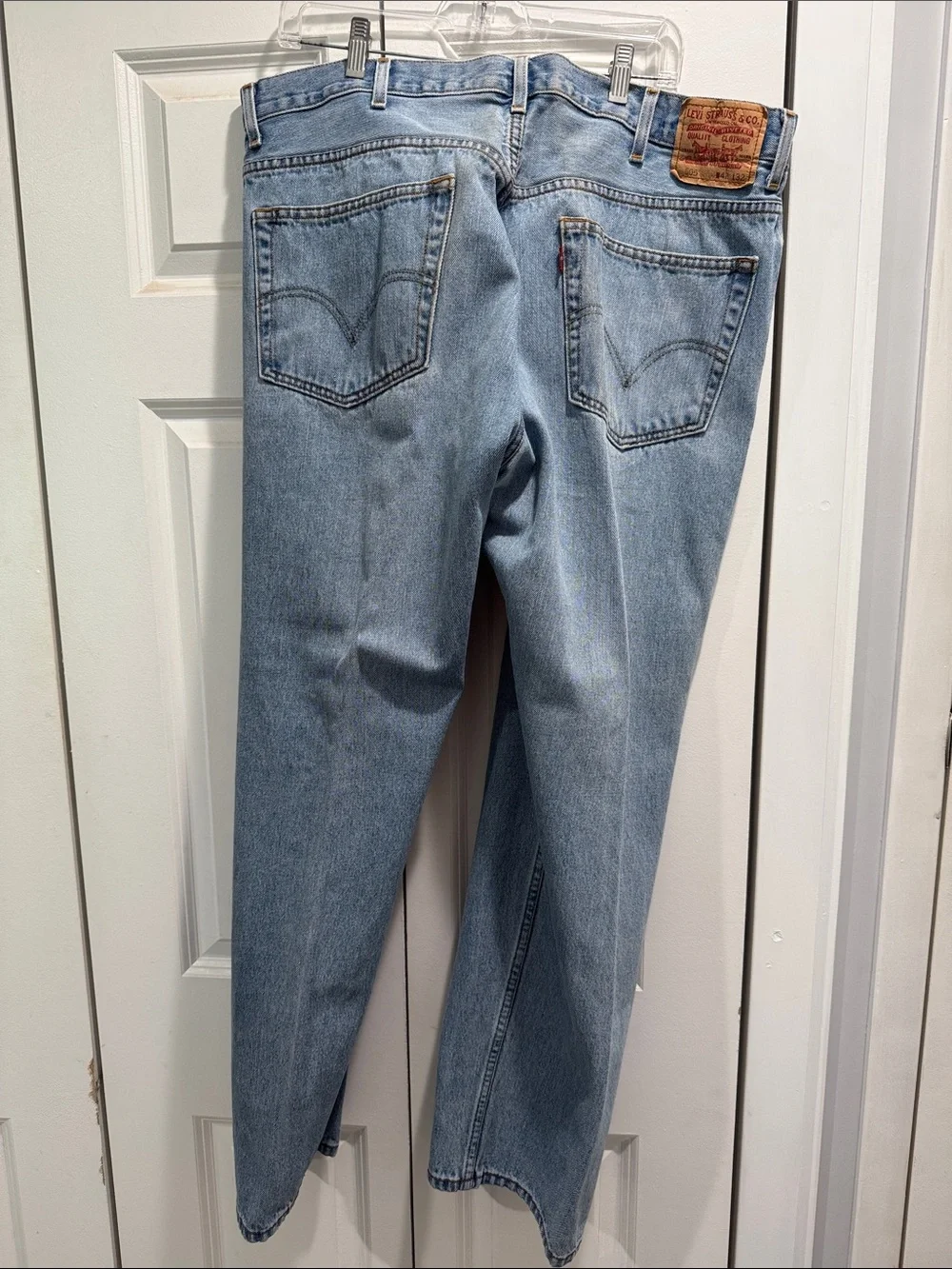 Levi's 505 Light Blue Straight Leg Jeans 42x32